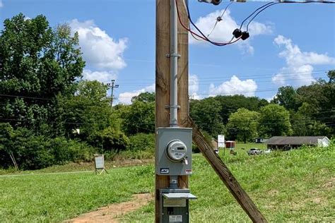 electric code height for rv pole box|rv meter service poles.